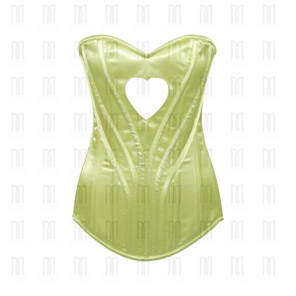 Mohrazi Official Light Yellow Heavy Boned Overbust CorsetHeart Shape